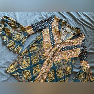 Free People Magic Mystery button down Tunic Dress